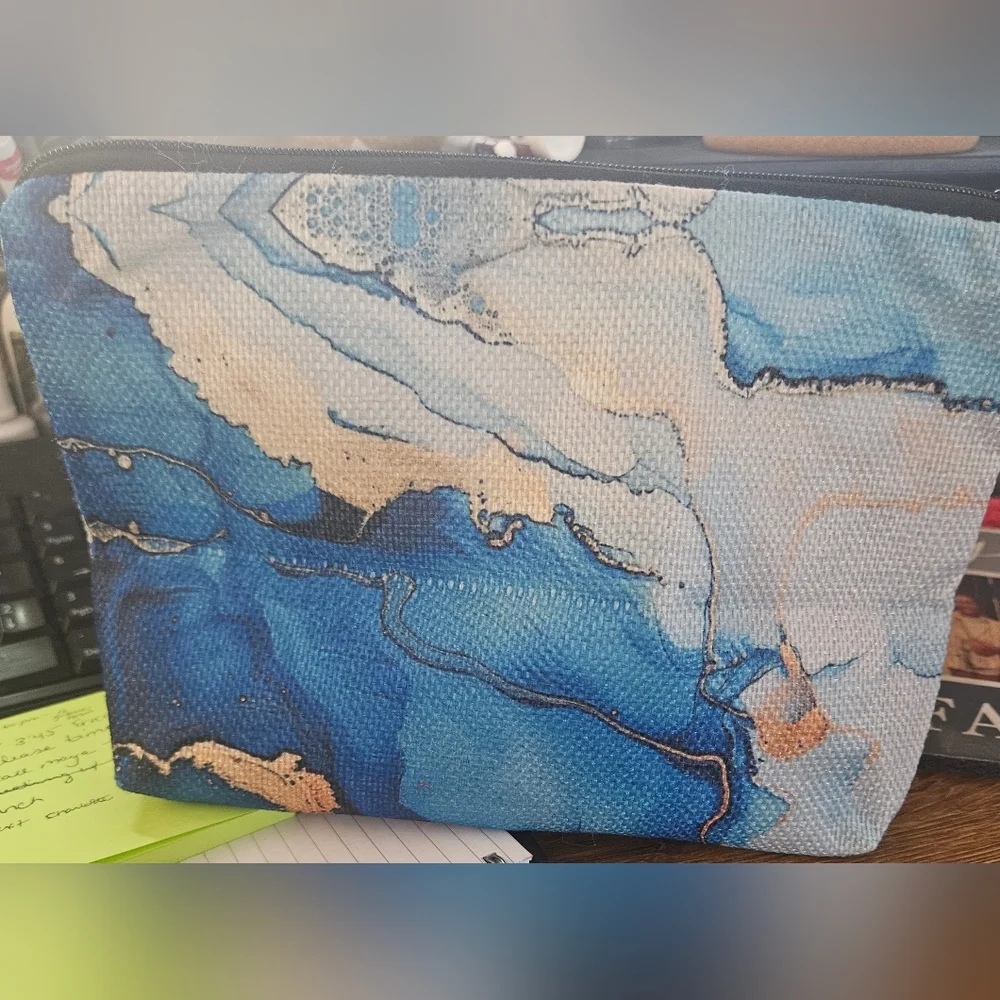Small fabric Makeup bag with brushes